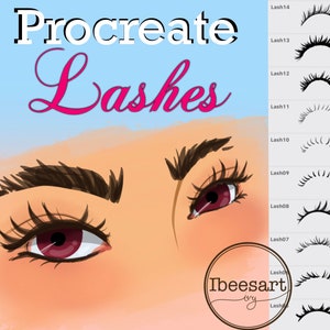 Procreate Eyelashes Brush | Procreate Eyelash Stamp | procreate eye