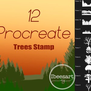 Procreate Bäume Stempel | procreate Bäume Pinsel