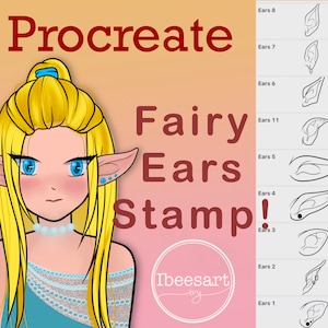 Procreate Fairy Ears Stamp | Procreate Ears Brush