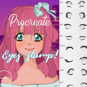 10 Procreate Eyes Stamp | Procreate Anime Eyes Brush
