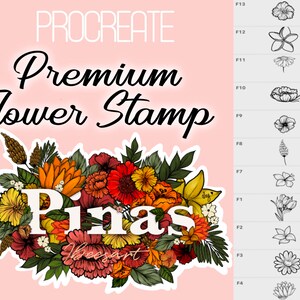 Procreate Flower Stamp | Procreate Flower Brush