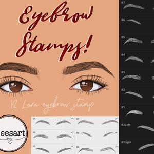 8 Procreate Eyebrow Stamp | Procreate Eyebrows brush