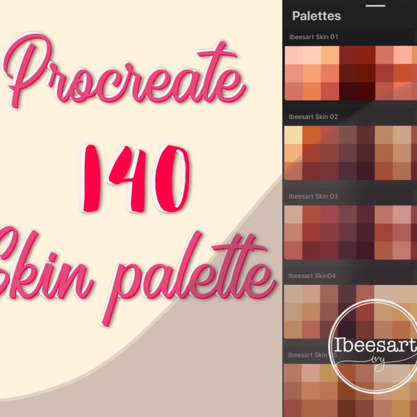 Procreate Skin Color Tones palettes swatches