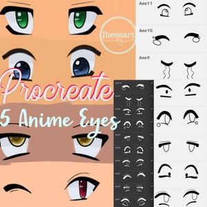15 Procreate Eyes Stamp | Procreate Anime Eyes brush
