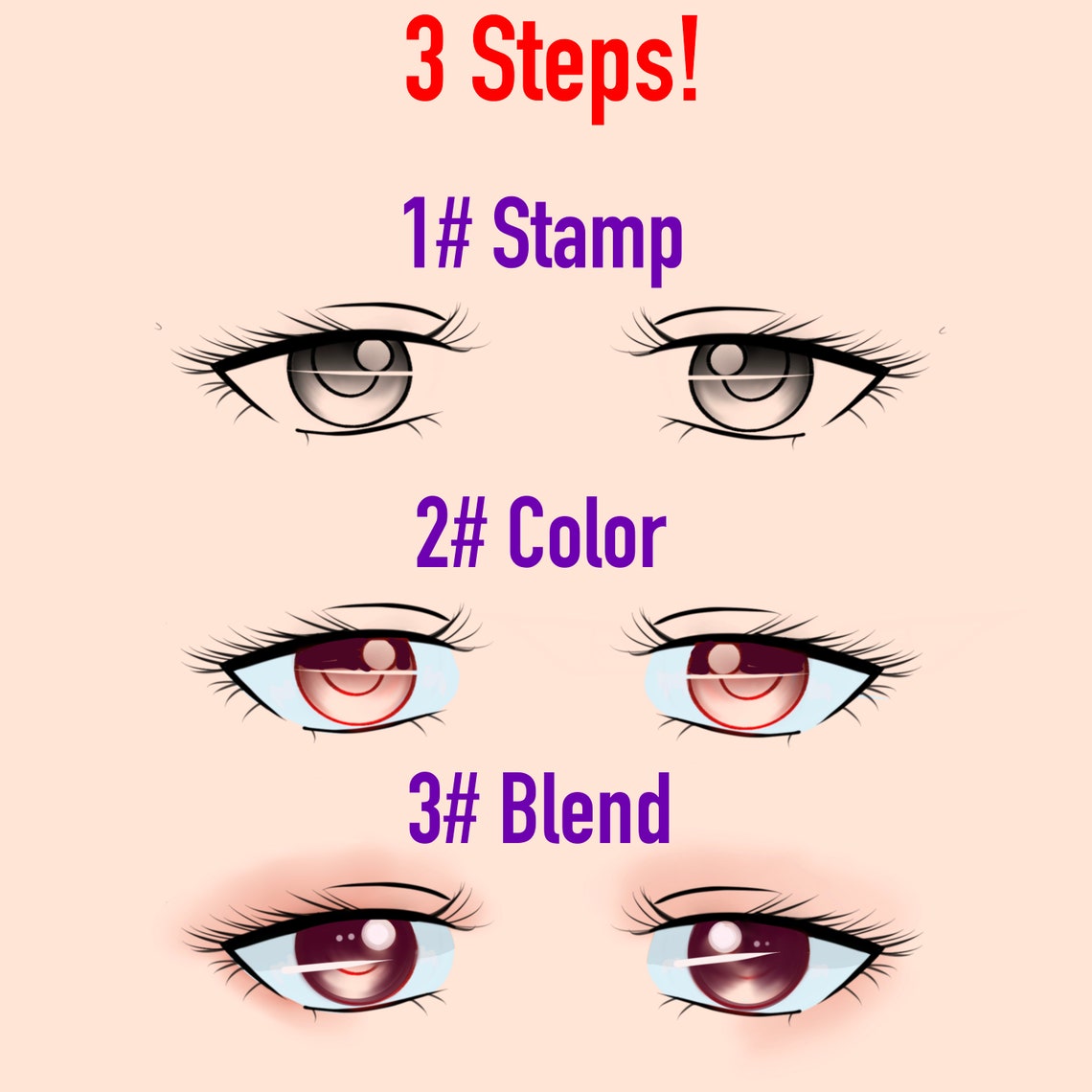 Procreate Eyes Stamp Procreate Anime Eye Brush Etsy UK