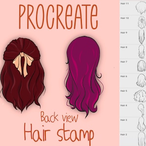 Procreate Hair Brush | Procreate Hair stamp