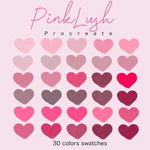 Procreate Palettes Swatches | Procreate Pink Color Shades