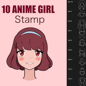 Anime girl procreate stamp brush beginners brush guide