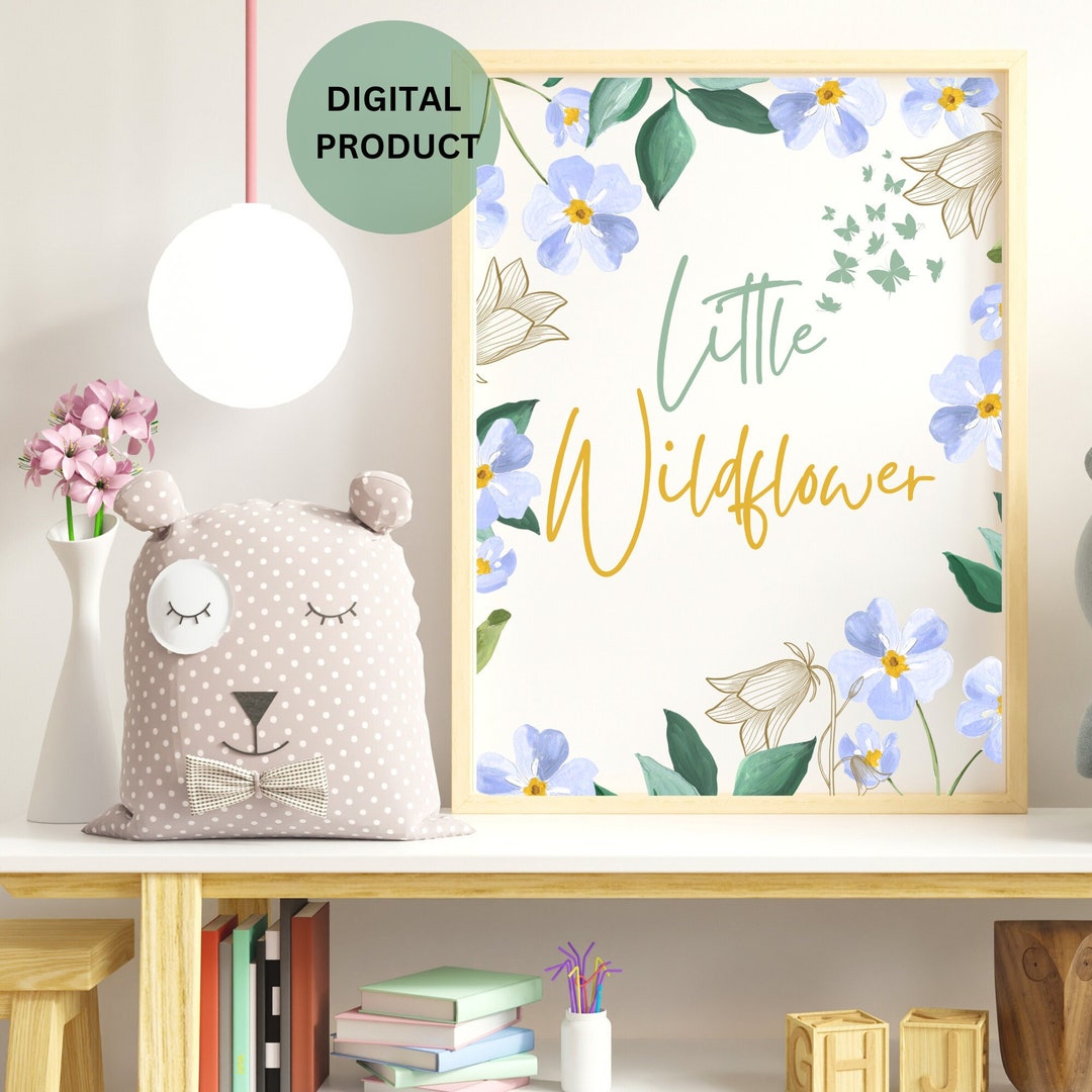 Little Wildflower Prints Wildflower Nursery Print Wildflower Nursery ...