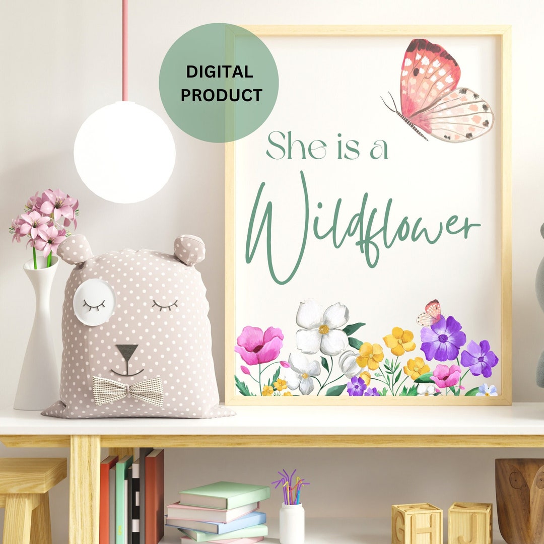 She is a Wildflower Print Wildflower Nursery Print Wildflower Nursery ...