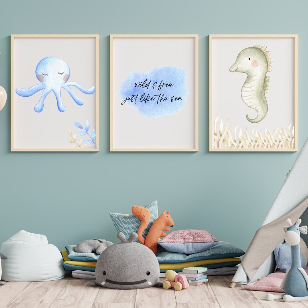 Under the Sea Nursery Under the Sea Nursery Print Ocean Nursery Decor