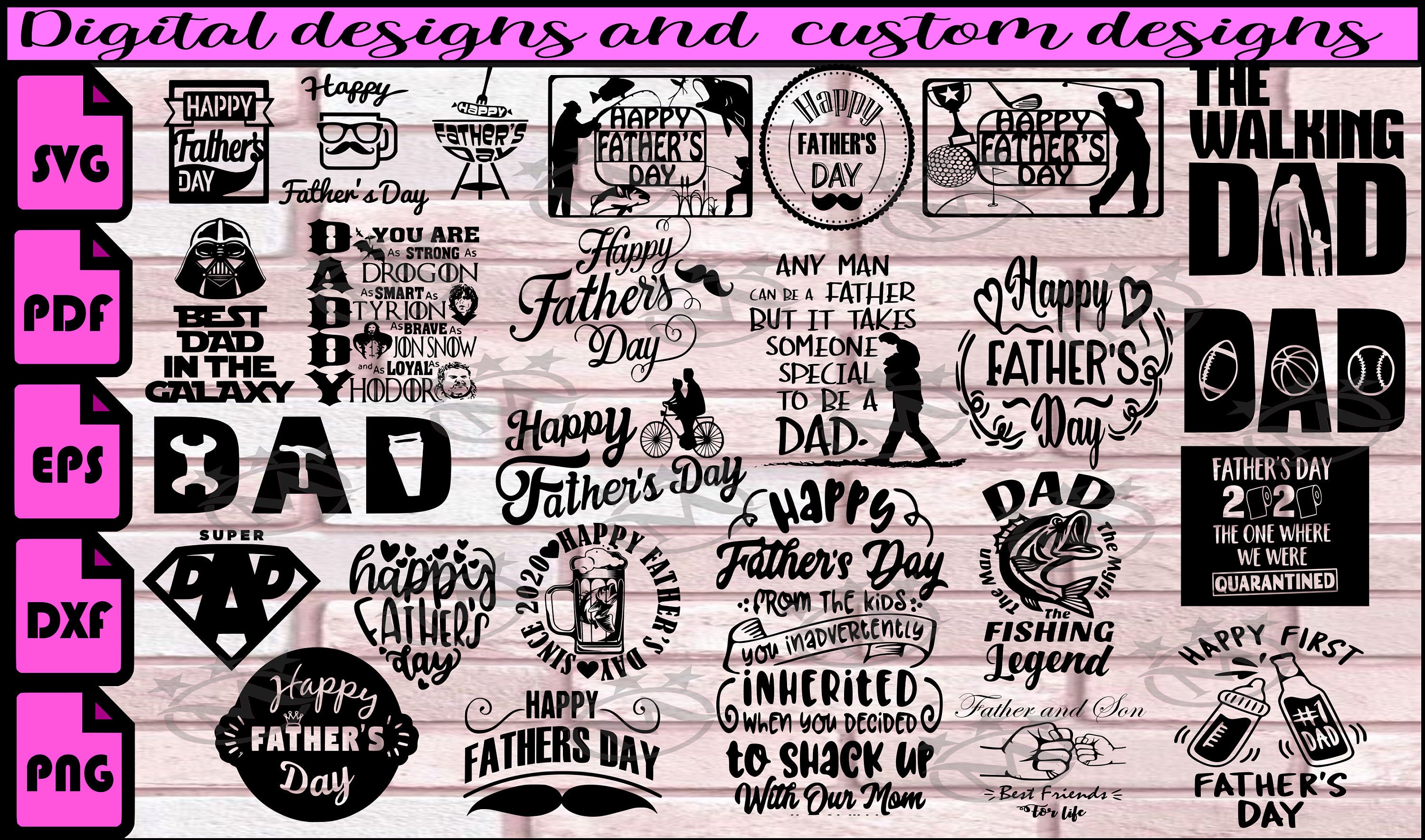 Fathers Day Svg Bundle Fathers Day Svg Dad Svg Daddy Svg | Etsy