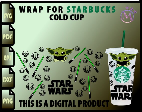 Download Baby Yoda Wrap Svg Star Wars Wrap Svg Full Wrap For Etsy