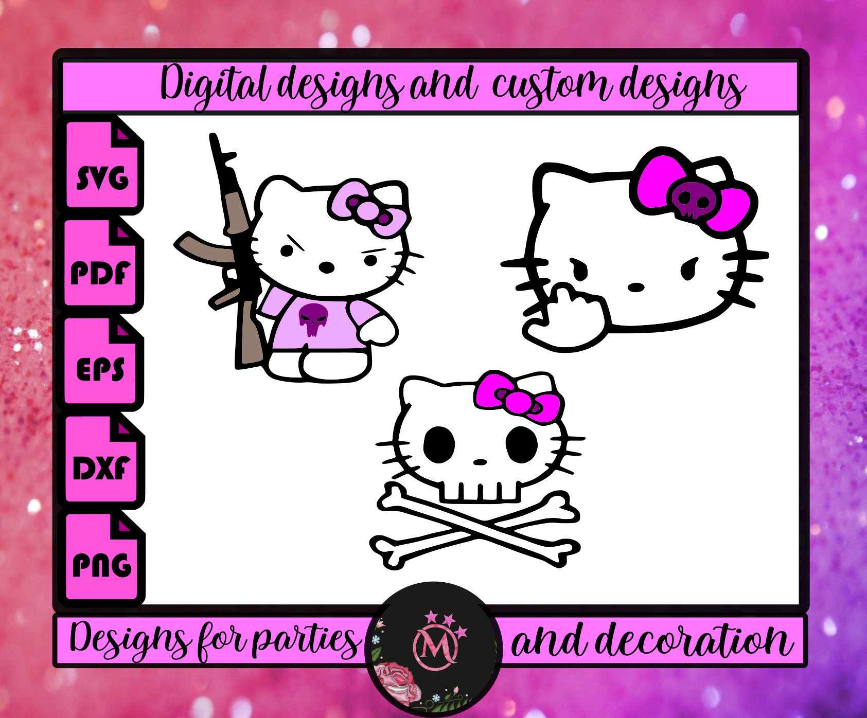 Download Hello Kitty Svg Hello Kitty Vector Cut Files Hello Kitty | Etsy