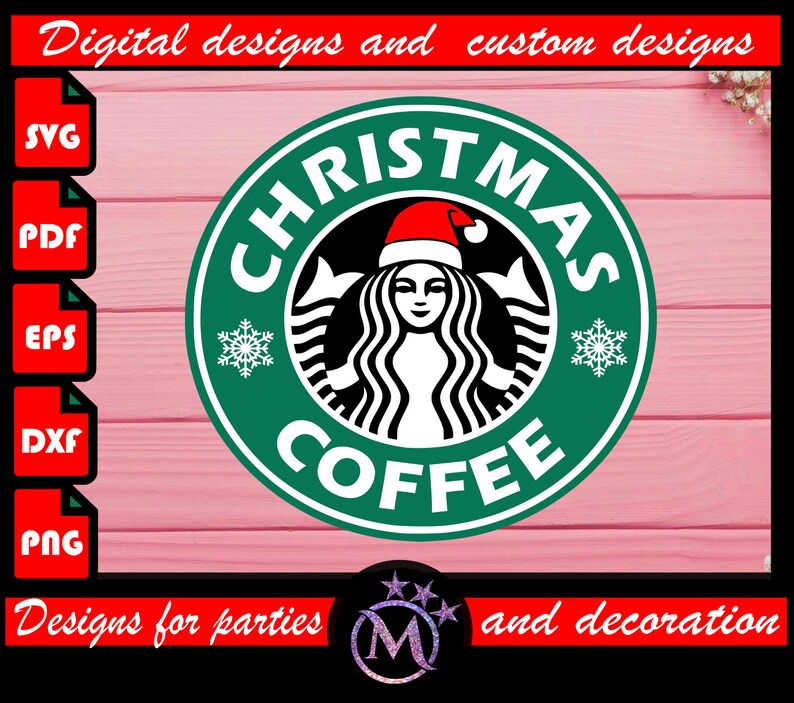 Starbucks Svg Christmas Coffee Svg Starbucks Logo Svg | Etsy