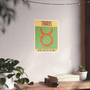 Minimalist Taurus Zodiac Poster, Astrological Decor, Gift for Taurus, Astrology Wall Art, Horoscope Home Decor