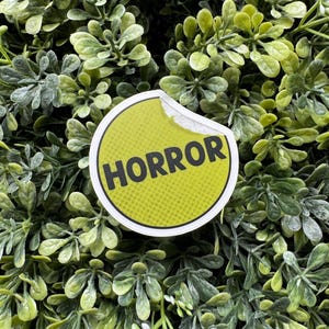 VHS-horrorlabel gestanste doorzichtige sticker