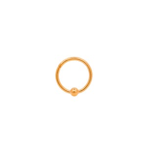 Gold Vermeil 16G Beaded Hinged Hoop Segment Ring  | Clicker Hoop | Septum | Cartilage | Daith | Conch | 8mm 10mm