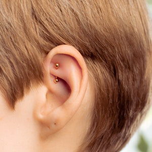 24K Gold Vermeil 20G Curved Barbell Piercing | anschmiegsam | Augenbraue | Knorpel | 5mm 7mm