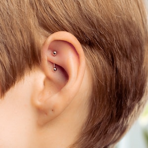 Solid 925 Silver 20G Curved Barbell Rook Piercing | Snug | Eyebrow | Cartilage | Tragus | Earlobe | 5mm 7mm