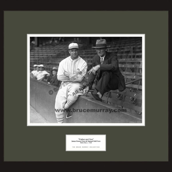 Father and Son - Jimmie Foxx & Dell Foxx - Framed