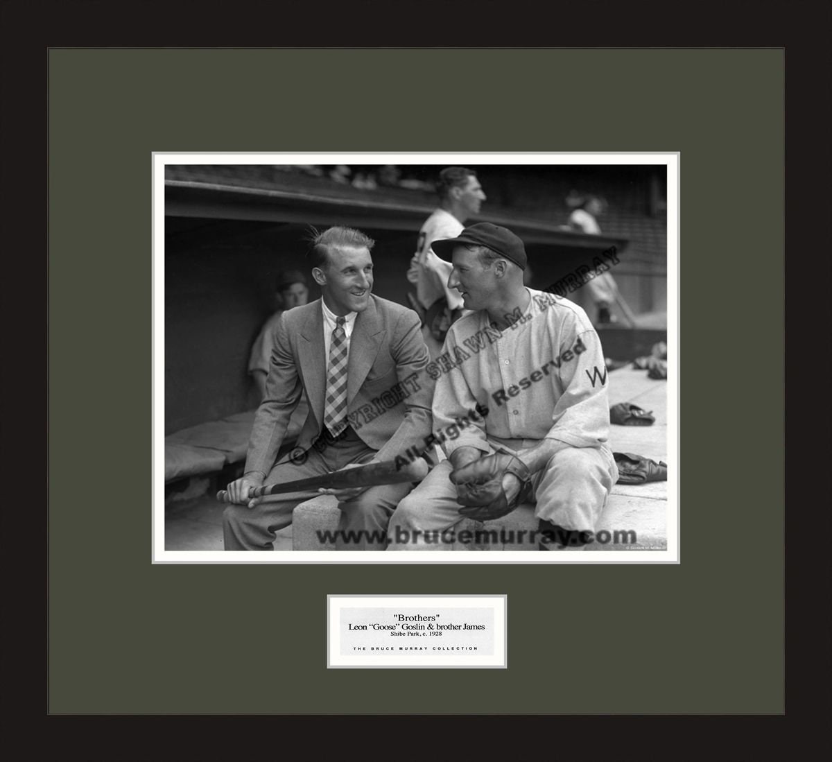 Brothers: Goose Goslin & His Brother James, Ca. 1925 - Framed - Etsy