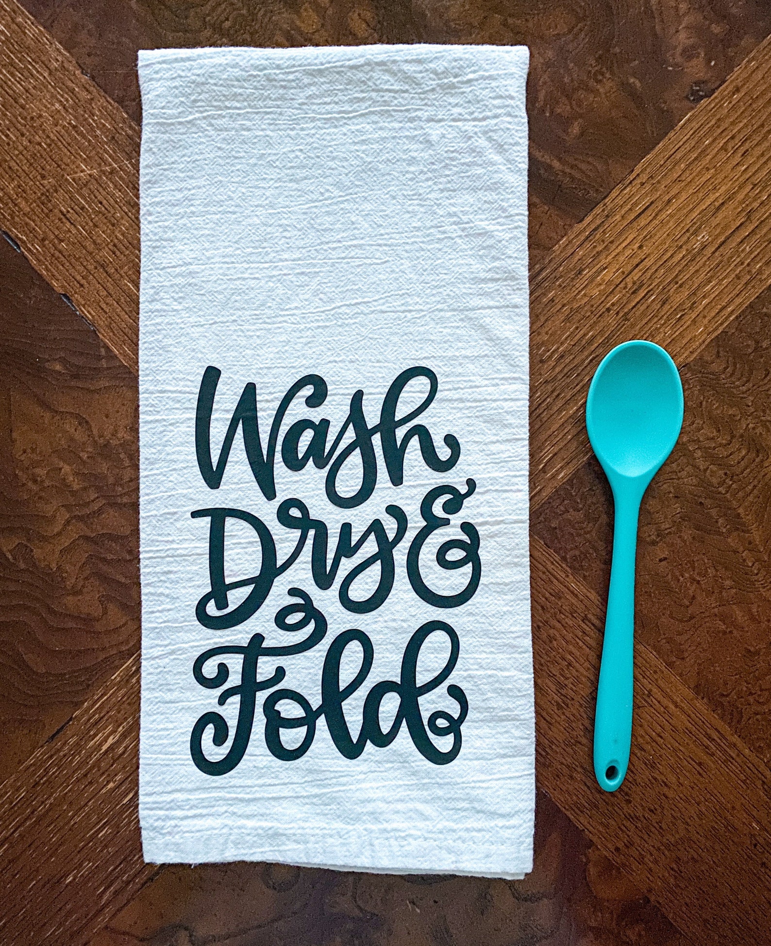 Wash Dry & Fold Towel Laundry Room Towel Laundry Tea Towel Laundry