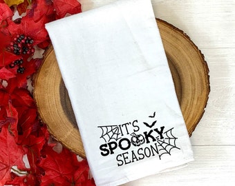 It's Spooky Season Tea Towel - Halloween Kitchen Towel - Halloween Dish Towel - Spooky Season Gift - It's Spooky Season Decor