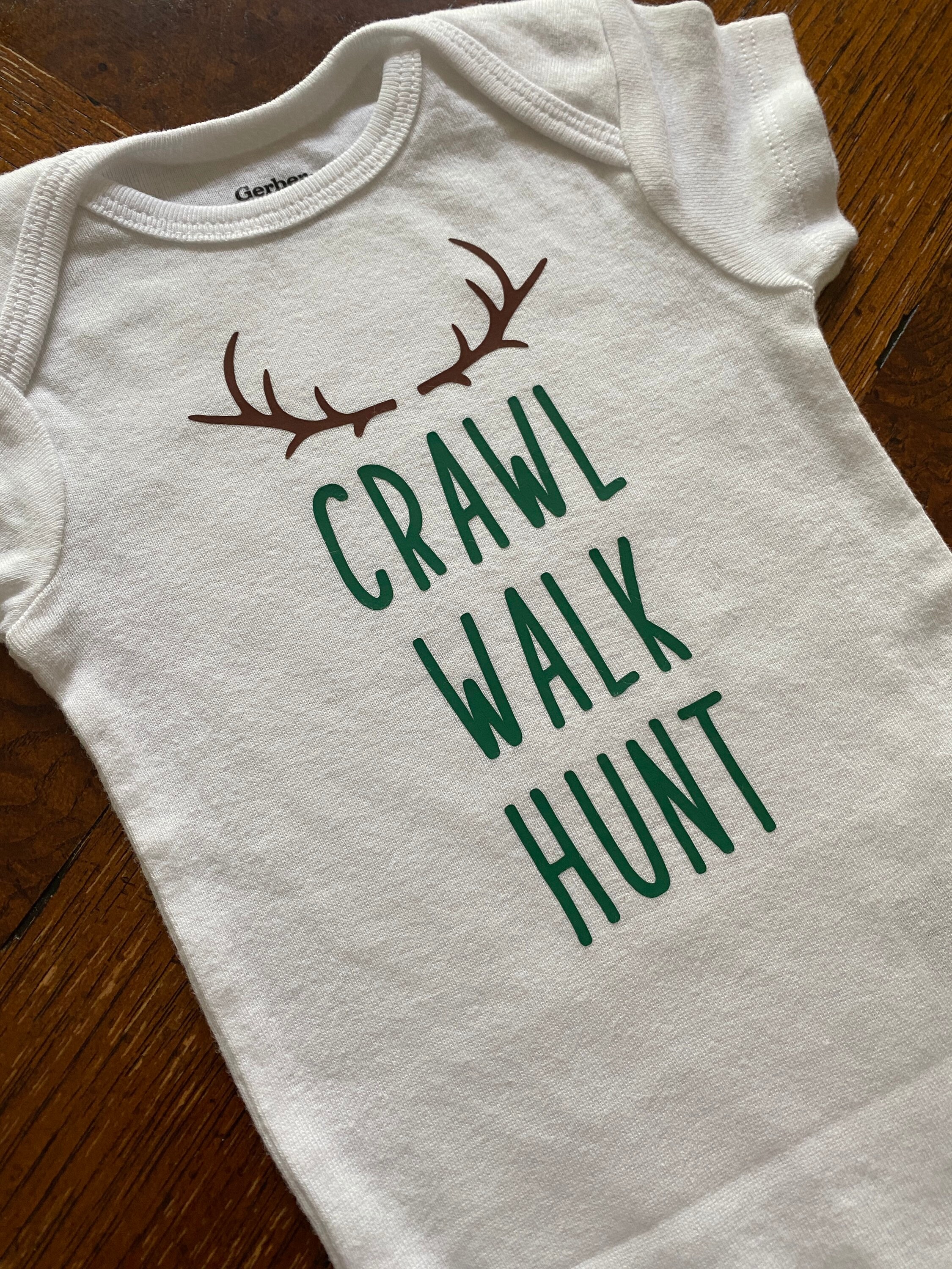 Hunting Baby Onesie Crawl Walk Hunt Baby Onesie Baby Etsy
