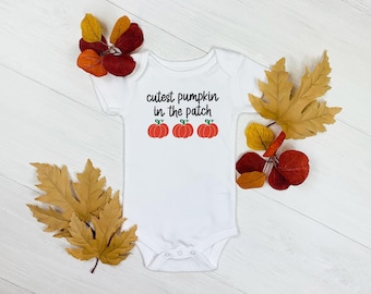 Mono de bebé con la calabaza más linda del huerto® - Conjunto de otoño