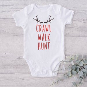 Hunting Baby Onesie® - Crawl Walk Hunt Baby Onesie® - Baby Hunting Clothes - Future Hunter