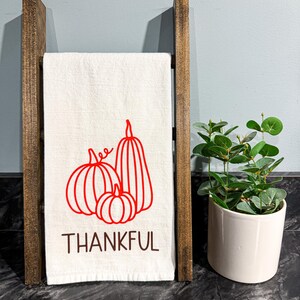 Paño de cocina de agradecimiento: decoración de calabaza otoñal imagen 4