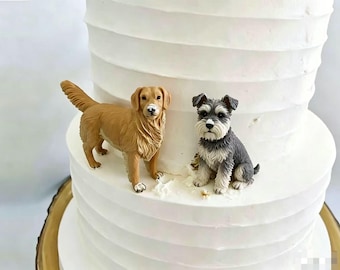Custom Dog Wedding Cake Topper: Personalized Pet Statue