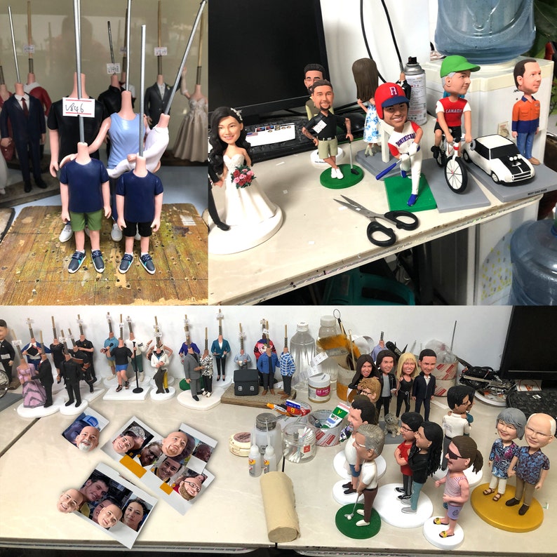 Anpassad 50-årsjubileums-bobblehead: Personlig polymerlera-parfigur bild 7