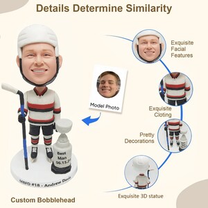 Anpassad 50-årsjubileums-bobblehead: Personlig polymerlera-parfigur bild 8