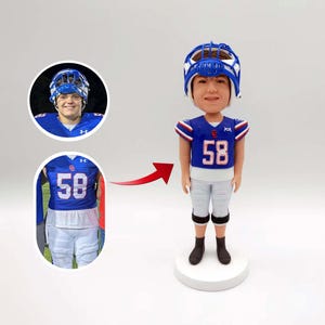 Gifts for Hockey Players,Custom Hockey Player Figurines, Personalized Hockey Player Bobbleheads, Custom Hockey Farrier Images,Gifts for Sons