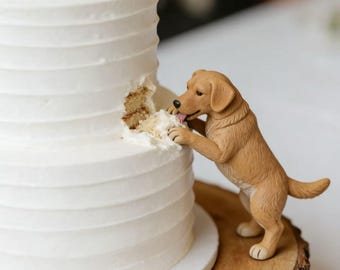 Personalized Dog Wedding Cake Topper: Handmade Ceramic Pet Cake