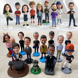 Anpassad 50-årsjubileums-bobblehead: Personlig polymerlera-parfigur bild 5