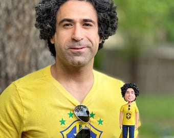 Personalized Clay Bobblehead: Custom 3D Statue, Sports & Pet Gifts