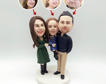 Custom Family Bobbleheads: Personalized Clay Figurines