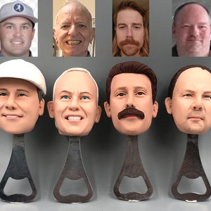 Custom Photo Corkscrew Bottle Opener: Personalized Groomsmen Gift