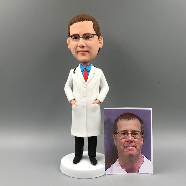 Custom Medical Doctor Bobblehead Figurines With Stethoscope, Christmas Presents For Doctors, Birthday Gifts For Doctor, Surgeon, Dentist