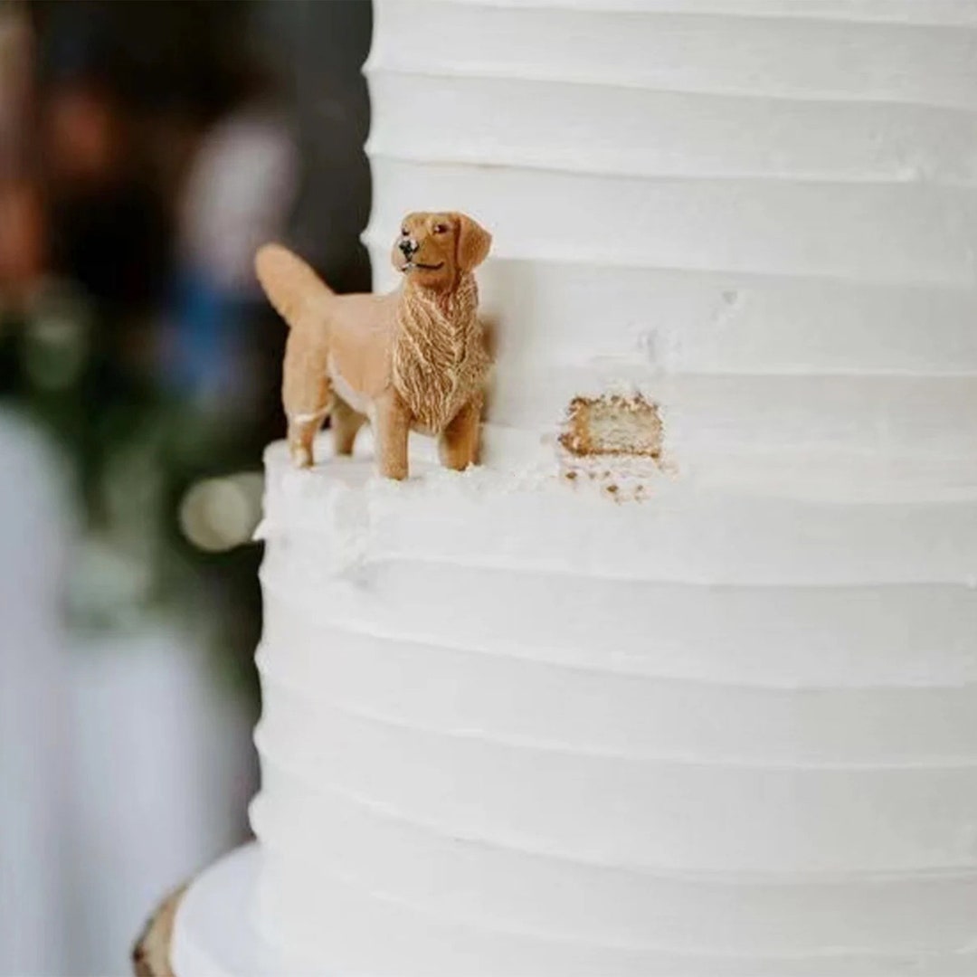 Personalized Pet Wedding Cake Topper: Handmade Ceramic Dog or Cat - Etsy