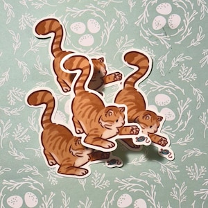 Orange cat sticker | glossy cat sticker | cute cat sticker | die cut sticker | laptop and water bottle sticker