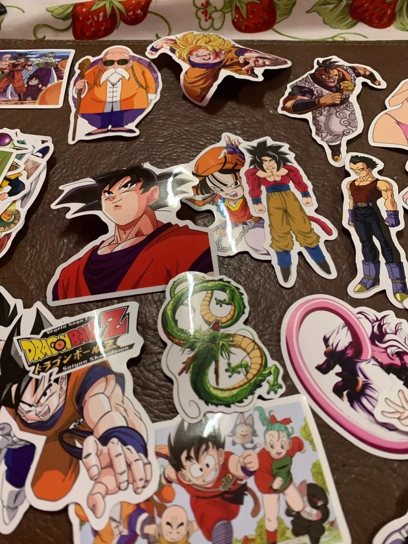 Lot Japanese Goku Anime Random Sticker Pack Guitar Skateboard Laptop Luggage Dragon Ball Stickers 50100 PCS Pack Vinyl Waterproof