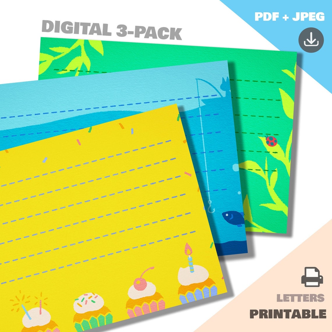 ACNH Letters 3 pcs Printable Animal Crossing New Horizons Etsy