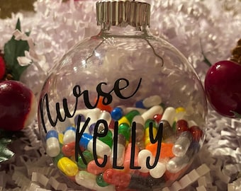 Krankenschwester Ornament, personalisierte Krankenschwester Geschenk, benutzerdefinierte Krankenschwester Weihnachtsschmuck, Krankenschwester Wertschätzung Geschenk, Krankenpflege Student Geschenk