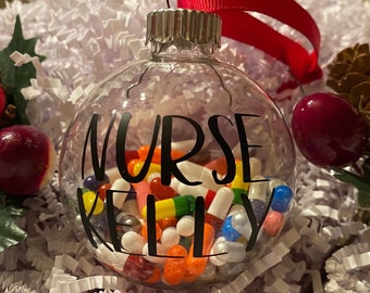 Nurse Ornament, Personalized Nurse Gift, Custom Nurse Christmas Ornament, Nurse Appreciation Gift, Nursing Student Gift