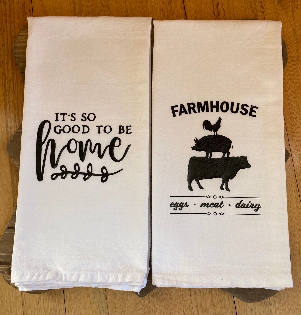 Farmhouse Kitchen Towels Farmhouse Flour Sack Towels Country Etsy