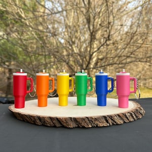 Mini Tumbler Keychain With Screw Lid, Lip Balm Keychain Holder, Chapstick Holder, Pill Container, Secret Container, Money Holder Keychain
